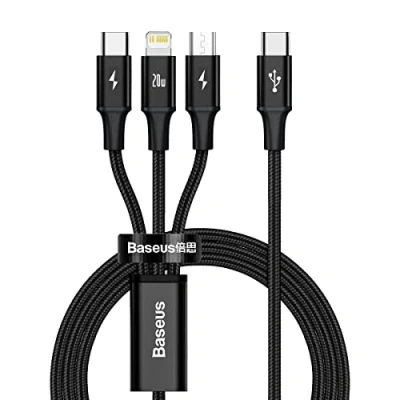 Abbildung von Baseus RAPID CAMLT SC01 USB Ladekabel schwarz