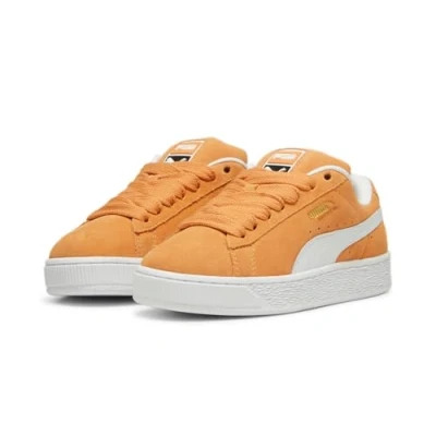 Abbildung von Puma Suede XL Unisex Skateschuh, Größe: 39, Bright melon/white Veloursleder