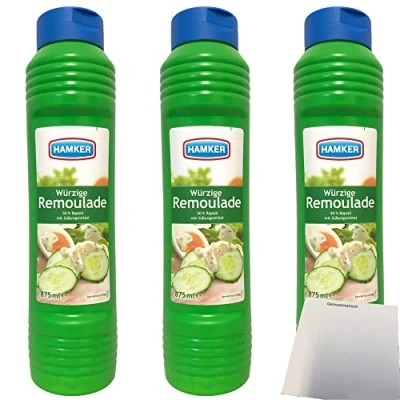 Abbildung von Hamker Remoulade würzig lecker 3er Pack (3x875ml Flasche) + usy Block