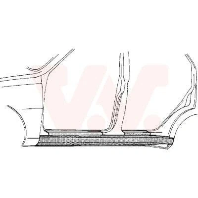 Abbildung von VAN WEZEL 5880103 Schweller Reparaturblech links VOLKSWAGEN: GOLF 3, 3 Variant, Vento