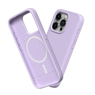 Abbildung von RhinoShield Case kompatibel mit [iPhone 15 Pro Max] SolidSuit MagSafe Stoßdämpfende &amp; schlanke Schutzhülle Premium Finish 3.5 Meter Fallschutz Violett