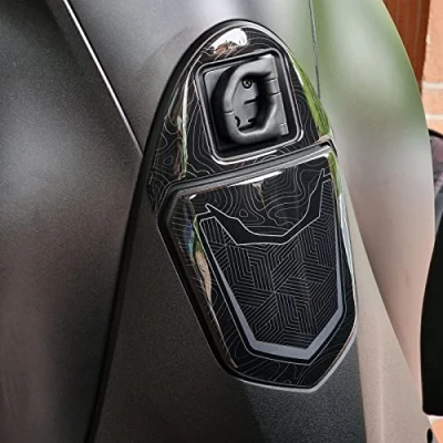 Abbildung von Resin Bike Motorrad Aufkleber, kompatibel mit Honda SH 125 150 2020 2023, Scooter Schutz, Tür, Stoß und Kratzer, 3D gehärtet SH125i
