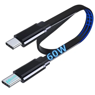 Abbildung von UNIDOPRO Kabel Flach USB C auf PD Schnellladekabel 60W 3A [10mm Stecker] für Blackview BV8800 BV9800 BV9700 BV6600E;Ulefone Power Armor 14 Pro 13 12, X10 Outdoor Smartphone Ladekabel