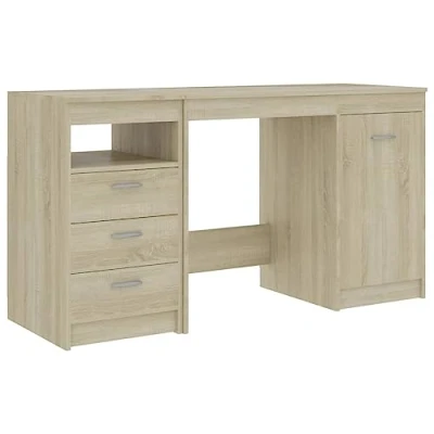 Abbildung von vidaXL Schreibtisch Sonoma Eiche 140x50x76 cm Holzwerkstoff