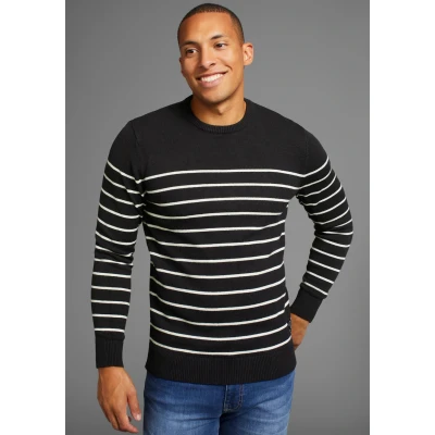 Abbildung von DELMAO Streifenpullover &quot;Bis Größe 3 XL&quot;, im maritimen Stil NEUE KOLLEKTION
