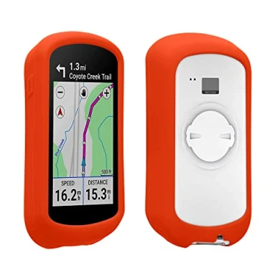 Abbildung von kwmobile Hülle kompatibel mit Garmin Edge Explore 2 Silikon GPS Fahrrad Case Schutzhülle in Orange