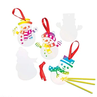 Abbildung von Baker Ross EF410 Snowman Scratch Art, Sortiert