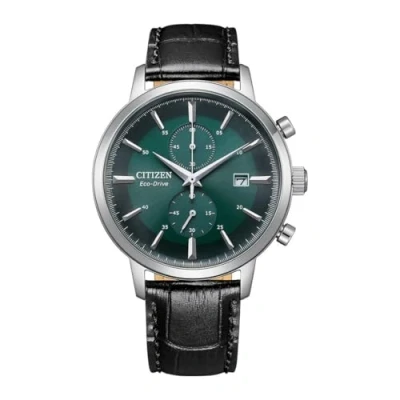 Abbildung von Citizen Chronograph CA7069 24X, Armbanduhr, Herrenuhr, Solar, Stoppfunktion, Lederarmband