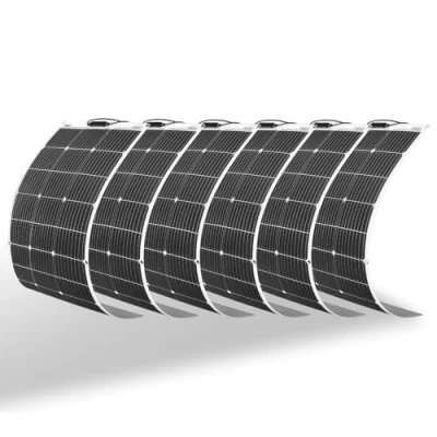 Abbildung von 6pcs 100W 18V Solarpanel Semi Flexible(600W) Mono Solarmodul für ideal Wohnmobil, Camping, Gartenhaus,12v Kfz Batterie,AGM, Gelbatterie, SäUrebatterie