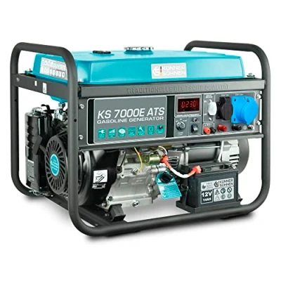 Abbildung von Könner &amp; Söhnen KS 7000E ATS 4 Takt Benzin Stromerzeuger 13 PS mit E Start, Notstromautomatik, 1x16A, 1x32A (230V), Automatischer Spannungsregler, Anzeige, Generator für Haus, Garage, Werkstatt