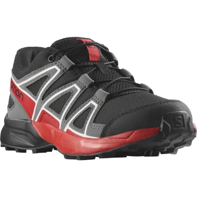 Abbildung von Salomon Speedcross Unisex Hikingschuh für Kinder, Größe: 31, Black/quiet shade/high risk red Textil/synthetik