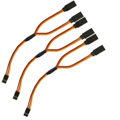 Abbildung von 3x Stück Servo Y Verlängerungskabel V Kabel Verlängerung Verteiler Splitter kompatibel zu JR Futaba Robbe Graupner Hitec 15cm 22AWG RC