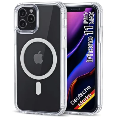 Abbildung von JProtect Magnetische Handyhülle für iPhone 11 Pro Max Magsafe Hülle/Stoßfeste Hülle MagSafe/Case Apple Magnet/Hülle Magnetisch