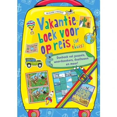 Abbildung von Vakantieboek voor op reis (of thuis): doeboek vol puzzels, woordzoekers, doolhoven en meer!
