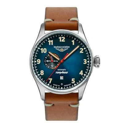 Abbildung von Bauhaus 2764 3 Herren Fliegeruhr CT BHA Tornado Automatik Braun/Blau
