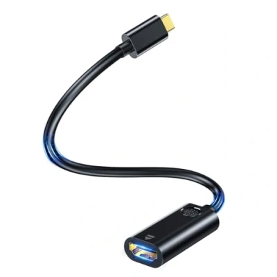 Abbildung von CableGlaxay USB C auf HDMI Adapter, Adapter aus Aluminium, kompakter Adapter[4K@60Hz], für MacBook, iPad, Pixelbook, XPS, Galaxy usw (Kompatibel mit Thunderbolt 3 Ports) Schwarz