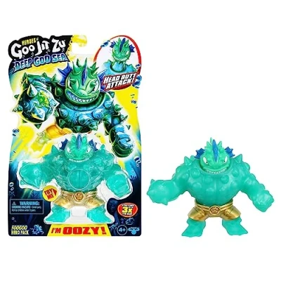 Abbildung von Heroes of GOO Jit Zu Deep Sea Helden Packung mit Foogoo. Super Stretchy und Dehnbare Actionfigur besonderer Schleimfüllung