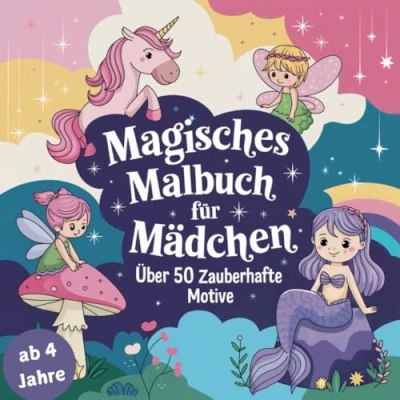 Abbildung von Magisches Malbuch für Mädchen ab 4 Jahren. Über 50 zauberhafte Motive