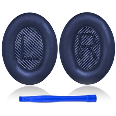 Abbildung von Professionelle Earpads Ersatz Ohrkissen für Bose QC35 ii QC25 QC15 QC2 AE2 AE2i (Marineblau)