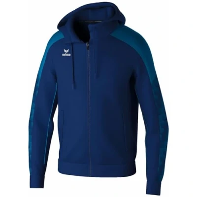 Abbildung von Erima Unisex Kinder EVO STAR Trainingsjacke mit Kapuze (1032411), new navy/mykonos blue, 152