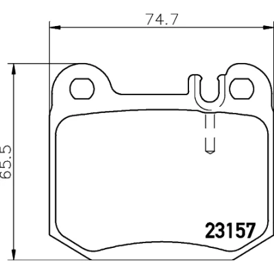 Abbildung von HELLA 8DB 355 008 831 Bremsbelagsatz für Verschleißwarnanzeiger vorbereitet MERCEDES BENZ: ML Klasse, MASERATI: QUATTROPORTE 5