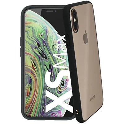 Abbildung von smart engineered se® HARDCASE für iPhone XR Hülle Transparente Schutzhülle Schwarzer Softframe Kratzfest Stoßfestigkeit Handyhülle case Cover durchsichtig