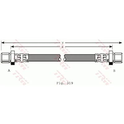 Abbildung von TRW PHA216 Bremsschläuche 335 M10x1 SUBARU: Impreza I Kombi, Coupe, LEGACY 1