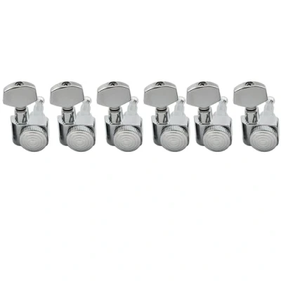 Abbildung von Musiclily Pro 6 inline 2 pin Vollmetall Gitarre Locking Tuners Mechaniken Machine Heads Tuning Pegs Set für Fender Strat/Tele E Gitarre, Chrom
