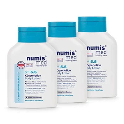 Abbildung von numis med Bodylotion ph 5.5 2er Pack Hautberuhigende Körperlotion für sehr empfindliche &amp; sensible Haut vegane Hautpflege ohne Silikone, Parabene Mineralöl Lotion (2x 200 ml)