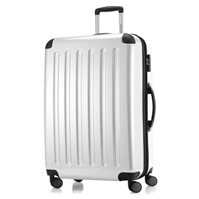 Abbildung von HAUPTSTADTKOFFER Alex Großer Hartschalen Koffer, 4 Doppel Rollen, Trolley, Rollkoffer, Reisekoffer, Volumenerweiterung, 75 cm, 119 Liter, Weiß