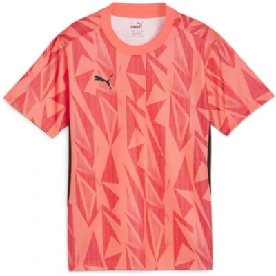 Abbildung von Puma Individualfinal JR Unisex Sport Tshirt für Kinder, Größe: 176, Sunset glow/sun stream