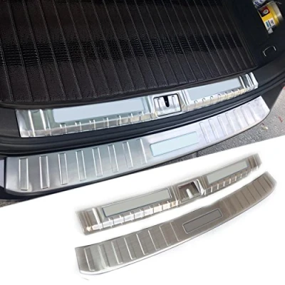 Abbildung von HIGH FLYING für Passat B8 Variant Alltrack 2015 2020 Ladekantenschutz Edelstahl Nicht die Limousine (Exterieur and Interieur 2 Pcs)
