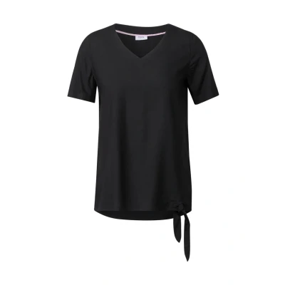 Abbildung von Cecil MIT Knoten Bluse, Damen, Größe: Large, Schwarz