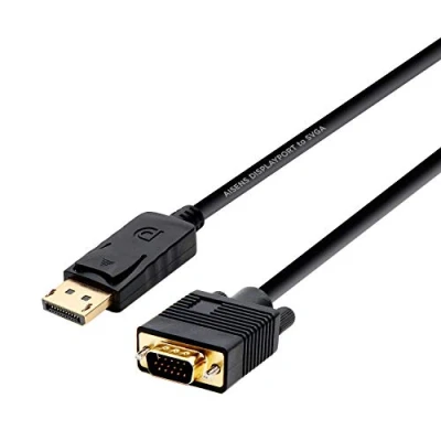 Abbildung von AISENS A125 0365 Adapterkabel DisplayPort auf VGA Stecker schwarz 2,0 m