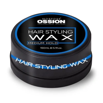 Abbildung von Ossion Premium Barber Wax (Extra Hold), Haar Styling Wachs für Männer, natürlicher Glanz, einfache Anwendung, langlebig, wasserlöslich