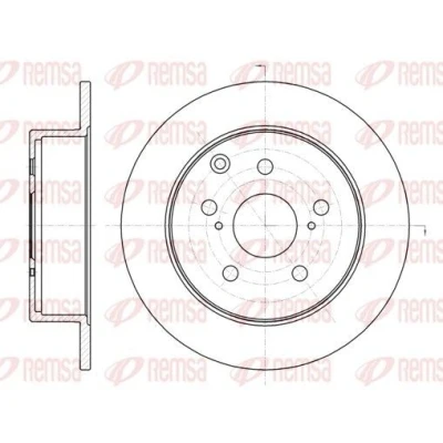 Abbildung von REMSA 61324.00 Bremsscheibe Hinterachse 279,6, 279,6 10 5 voll TOYOTA: Avensis II Schrägheck, Kombi, Limousine