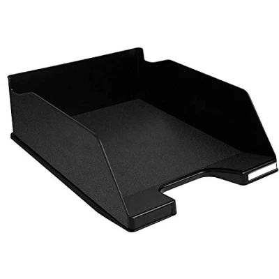 Abbildung von Exacompta 11514D Premium Briefablage Combo Maxi DIN A4. Idealer Briefkorb für Ihre Organisation. Robuster und stapelbarer Ablagekorb schwarz