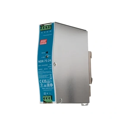 Abbildung von Mean Well NDR 75 24 Hutschienen Netzteil (DIN Rail) V/DC 3.2A 75W Anzahl Ausgänge:1 x Inhalt 1St.