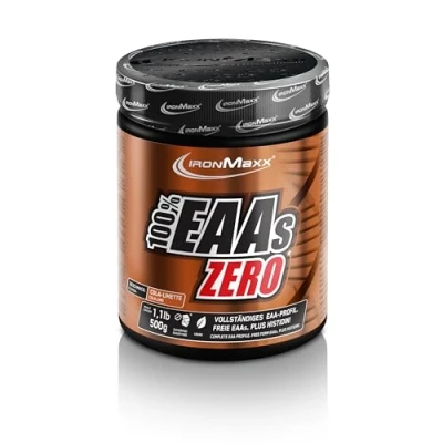 Abbildung von 100% EAAs Zero Cola &amp; Lime 500g Pulver hochdosiert, Vegan und zuckerfrei, 8 essentielle Aminosäuren zur Ergänzung deiner Sporternährung