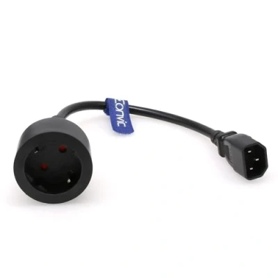 Abbildung von Eonvic IEC 320 C14 auf Europa Buchse, kurzes Adapterkabel für UPS/PDU