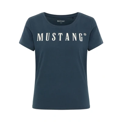 Abbildung von Mustang Tshirt print, Damen, Größe: Large, Blau