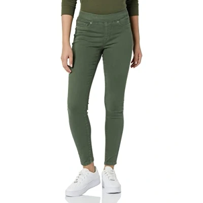 Abbildung von Amazon Essentials Damen Pull On Stretch Jeggings mit mittelhohem Bund (in Übergrößen erhältlich), Dunkelgrün, 34 Lang
