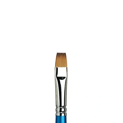 Abbildung von Winsor &amp; Newton 5305012 Cotman Synthetikhaar Aquarellpinsel Serie 555, Flachpinsel, langer Stiel mit exzellenter Sprungkraft, Farbtragekraft und Punktgenauigkeit Nr 12, 12 mm