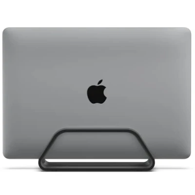 Abbildung von HumanCentric vertikaler Laptop Ständer für MacBook, kompatibel mit MacBook Pro Ständer, Air Halterung Apple Laptop, Aluminium schwarz