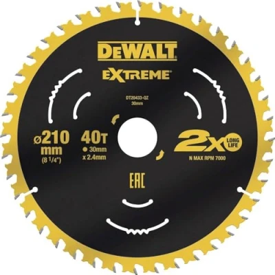 Abbildung von Dewalt DT20433 QZ Kreissägeblatt 210 x 30 2.4 mm Zähneanzahl: 40 1 St.