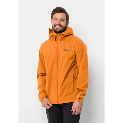 Abbildung von Jack Wolfskin Elsberg Regenjacke / wasserabweisende Jacke, Herren, Größe: Medium, Dragon fire