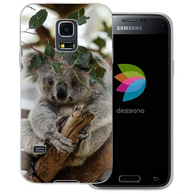 Abbildung von dessana Koala transparente Schutzhülle Handy Case Cover Tasche für Samsung Galaxy S5 Mini Beuteltier