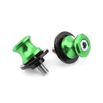 Abbildung von Schwenkarm Spulenschieber für Kawasaki Z650 Z800 Z900 Z1000 Z1000SX ZX6R ZX10R Ninja 650 Motorrad Hinterbauständer Spulen Schraube 8 mm (grün)