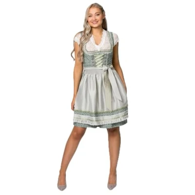 Abbildung von Wiesnwuid Damen Ruby Mini Dirndl, Salbei, 40