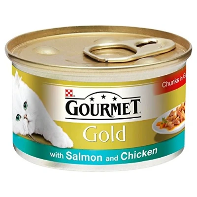 Abbildung von Gourmet Gold mit Lachs &amp; Huhn in Soße (85g) Packung 2